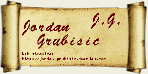 Jordan Grubišić vizit kartica